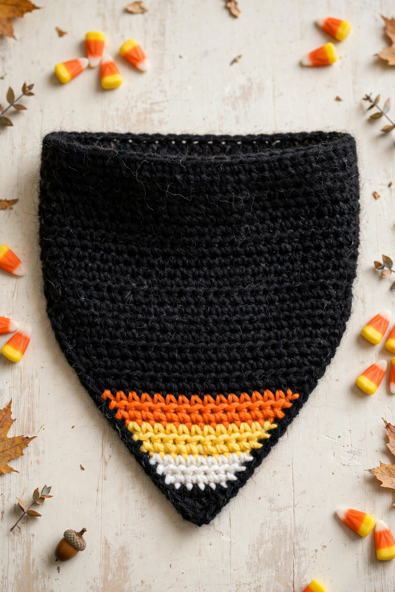Black Candy Corn Bandana - Sara Rain Crochet - Full Tutorial crochet tutorial
