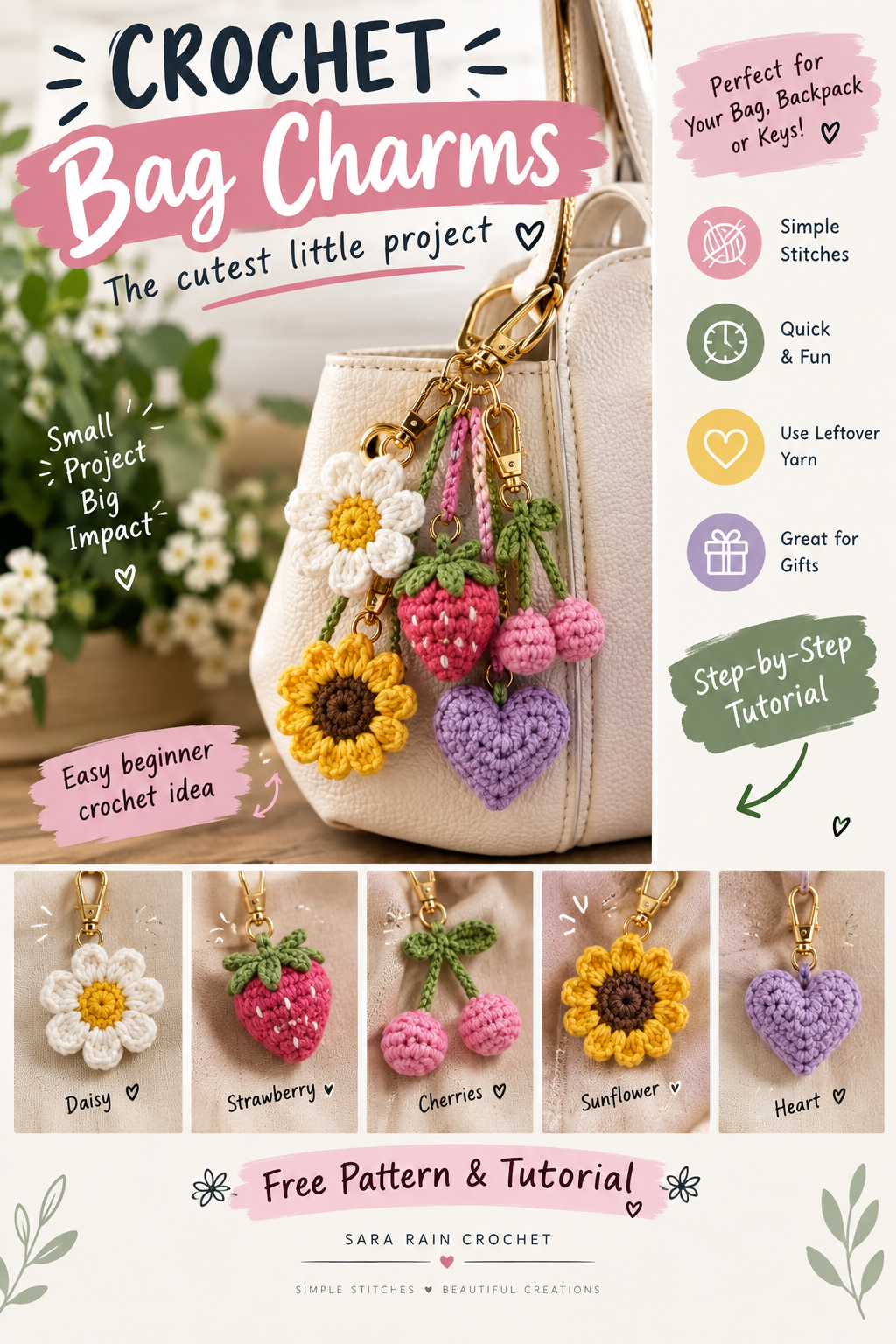Crochet Bag Charms