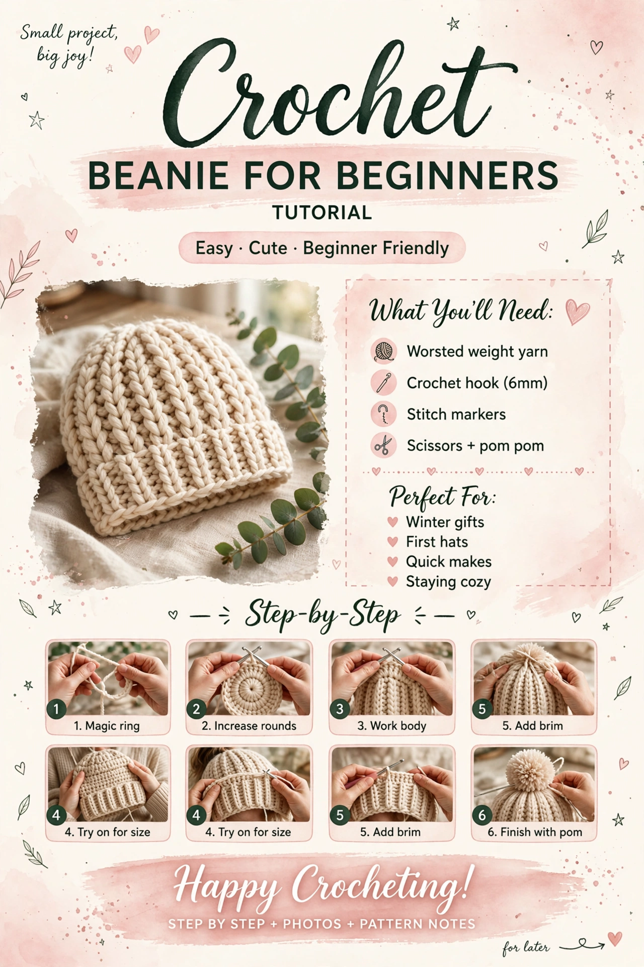 Crochet Beanie for Beginners