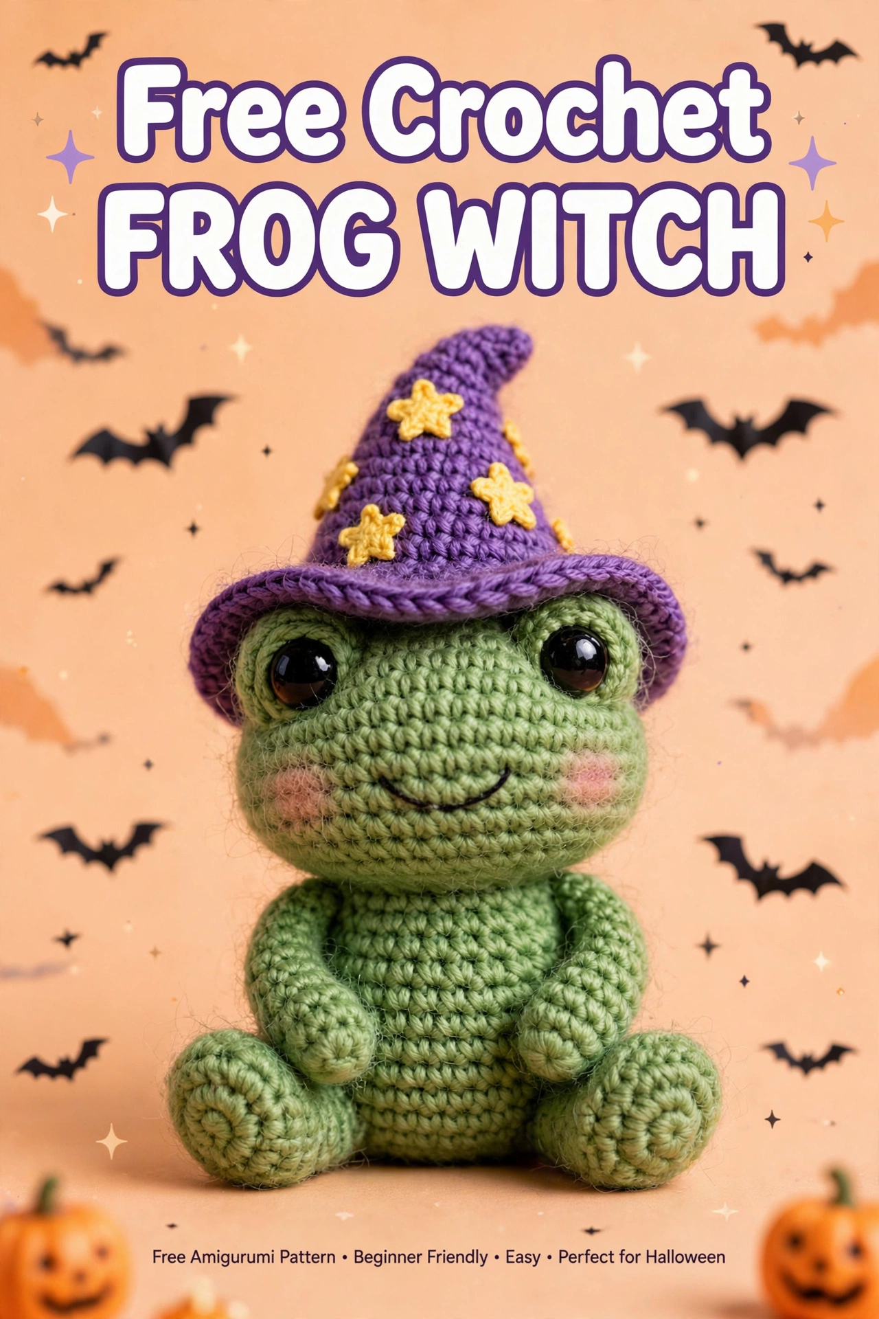 Free Crochet Frog Witch - Halloween Amigurumi crochet tutorial
