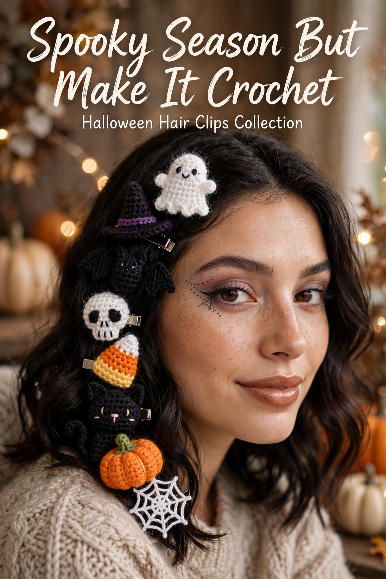 Free Halloween Hair Clips Crochet Pattern - 8 Spooky Clips crochet tutorial