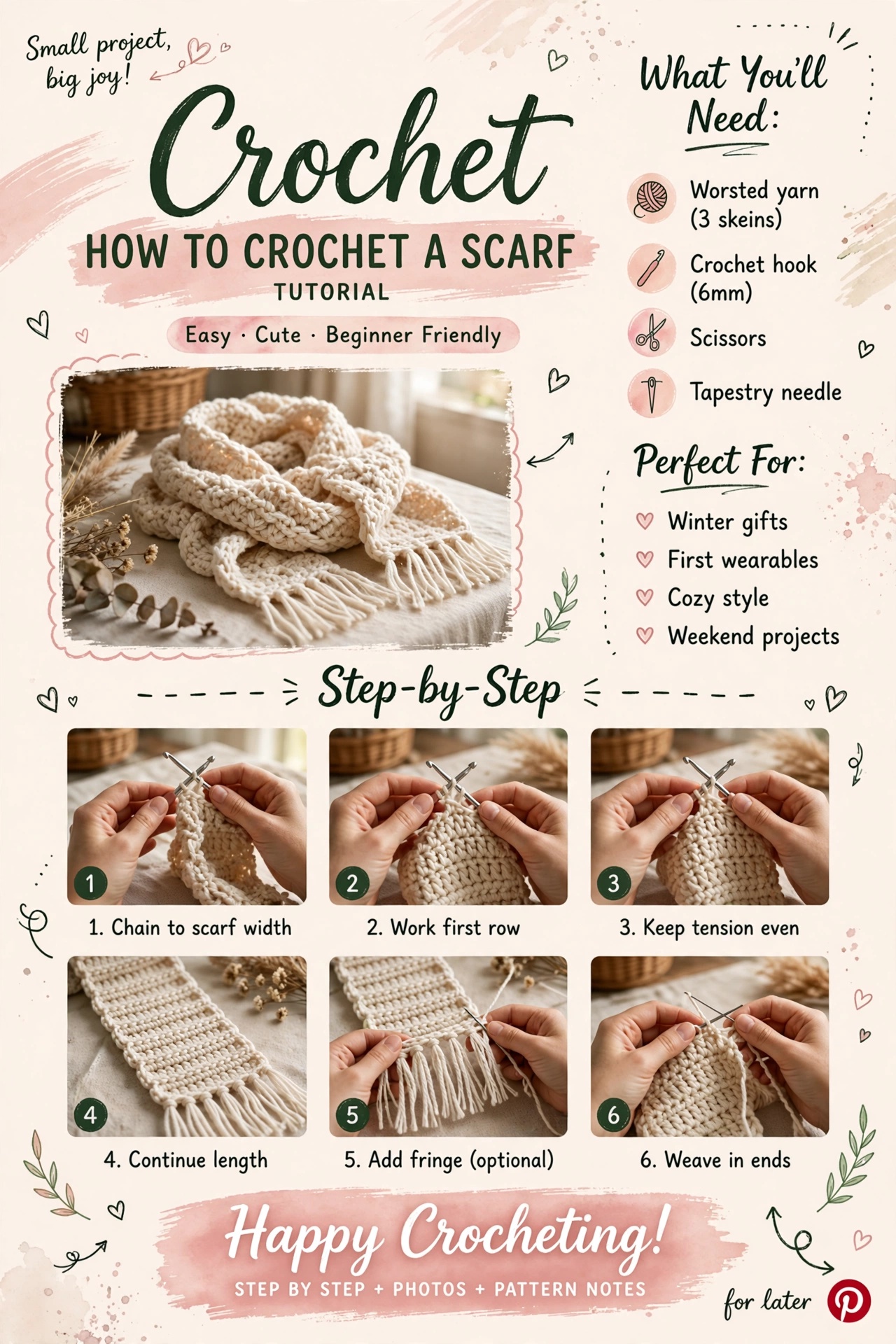 How to Crochet a Scarf