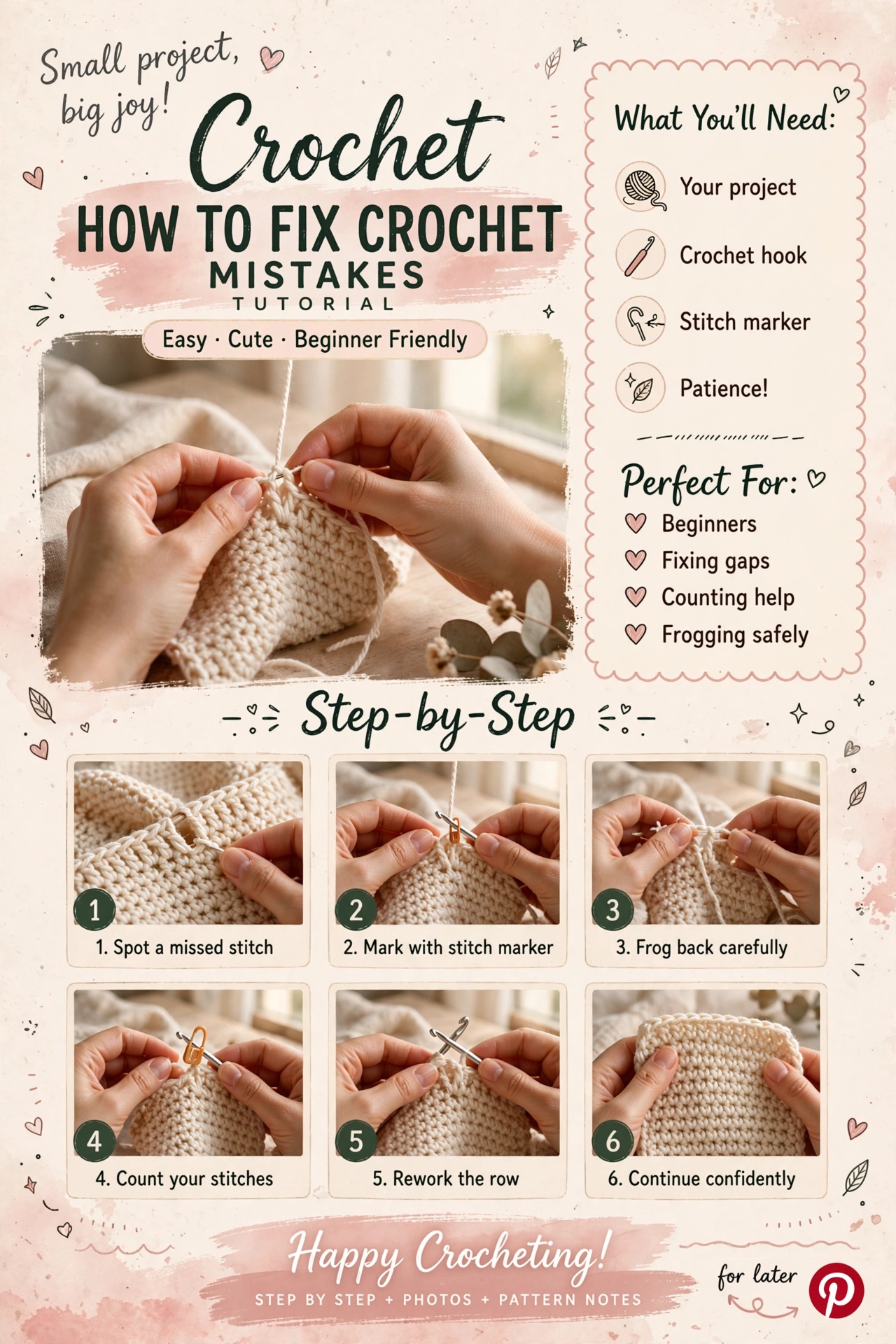 How to Fix Crochet Mistakes